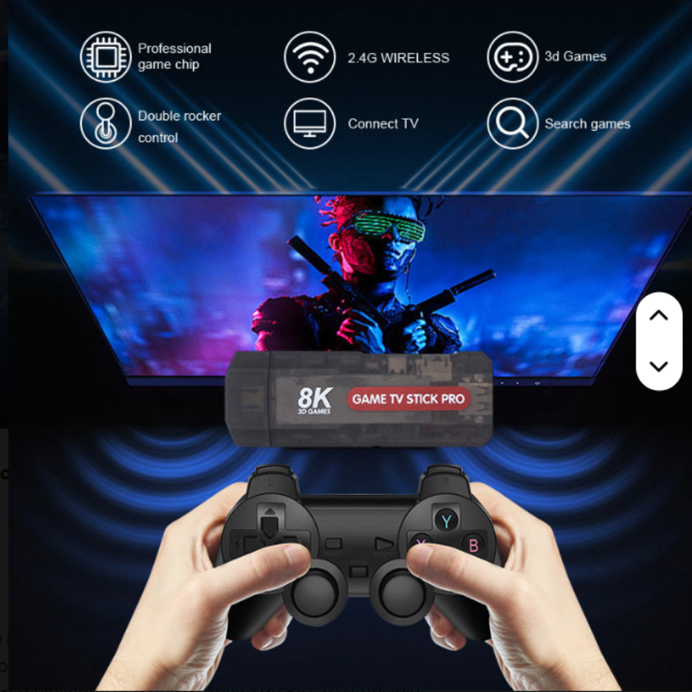Game Stick Console TV 4K – Double Système