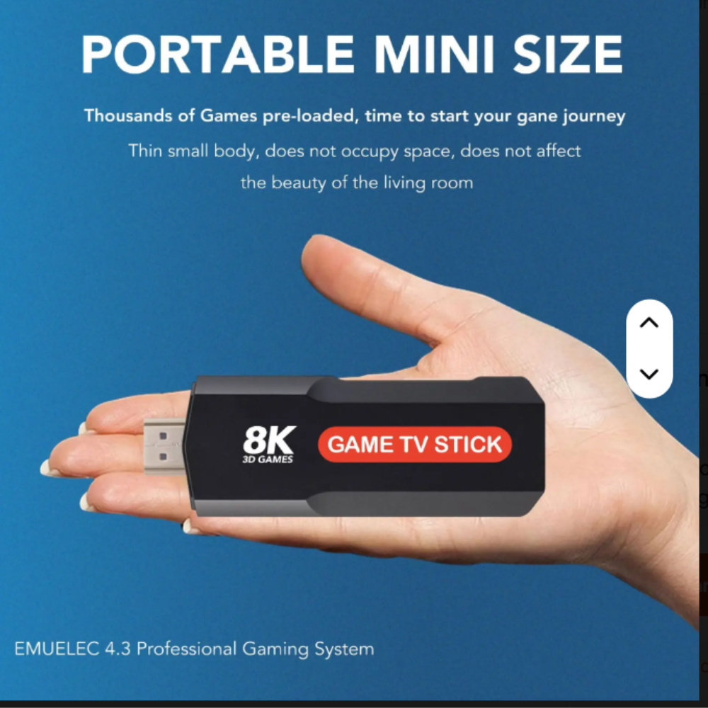 Game Stick Console TV 4K – Double Système