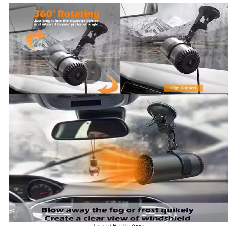 Portable Windshield Defogger and Defroster